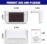 APONUO Solar Deck Lights 24 Pcs, Outdoor Waterproof Led Solar Fence Lamp for Patio, Stairs, Garden Pathway, Steps | Lumora