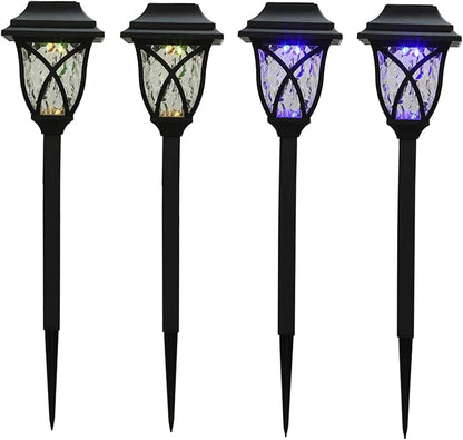 Homoyoyo 4pcs Solar Led Lawn Lights Elegant Outdoor Garden Solar Light Set for Decoration for Patios Yards and Festivals