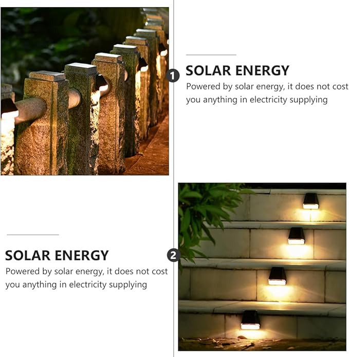 Angoily Solar Light Outdoor Led Solar Wall Lamp Automatic Charging Garden Decorative Light
