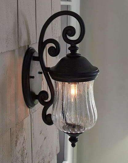 Acclaim 39702BC Bellagio Collection 1-Light Outdoor Light Fixture Wall Lantern, Black Coral
