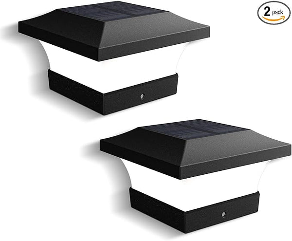 T-SUN Solar Post Lights, Waterproof Outdoor Solar Post Cap Lights for 4X4 Wooden Posts, 6000K Cool White LED | Lumora