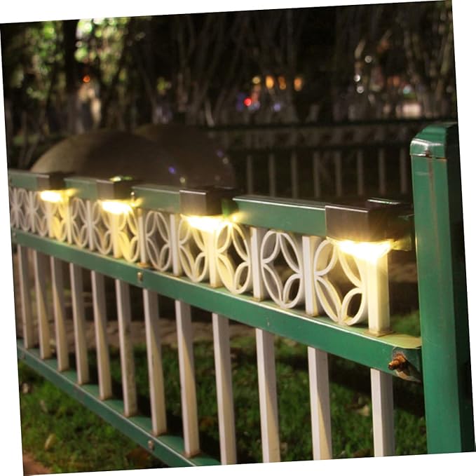 4pcs Solar Led Step Lights for Outdoor Landscape Garden Patio Decor Warm Light
