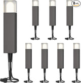 GOODSMANN Low Voltage Pathway Lighting 8PK Bollard Landscape Lights Kits 2W 2700K Warm White LED Wired Path Light | Lumora