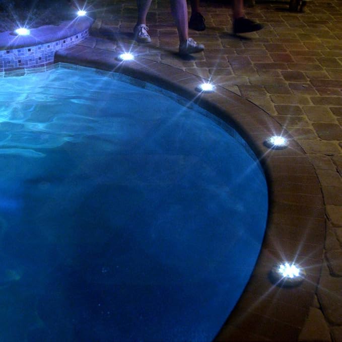 Bell+Howell Disk Lights Solar Ground Lights Stone Dark Gray -Upgraded Wireless Solar Garden - Outdoor Path Light | Lumora