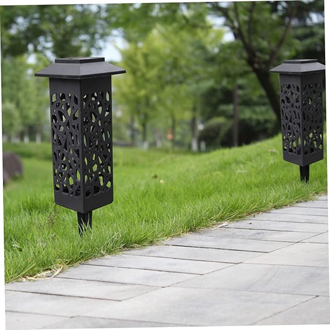 LIFKOME 6pcs Solar Garden Lights Stakes Landscape Lights Ground Easy Installation for Patio Garden Event Decor