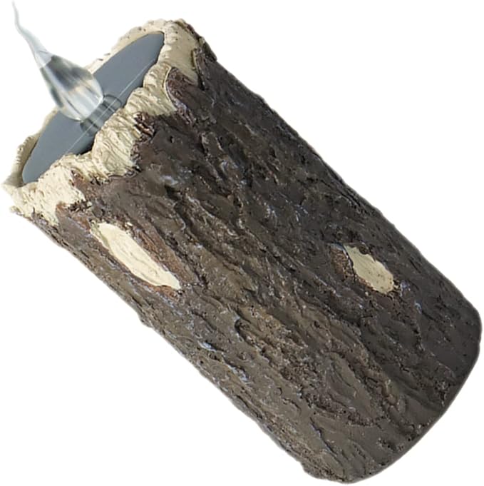 Solar Pathway Light Easy Install Wood Grain Lamp Decorative Landscape Light for Garden