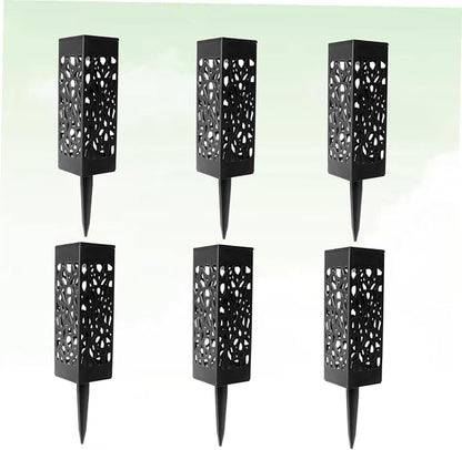 8 Pcs Solar Pathway Lights Outdoor Hollow Ground Design Lawn Lamps with White LED Easy Install Solar Lawn Lighting for Garden Driveway Auto Off Light Sensor