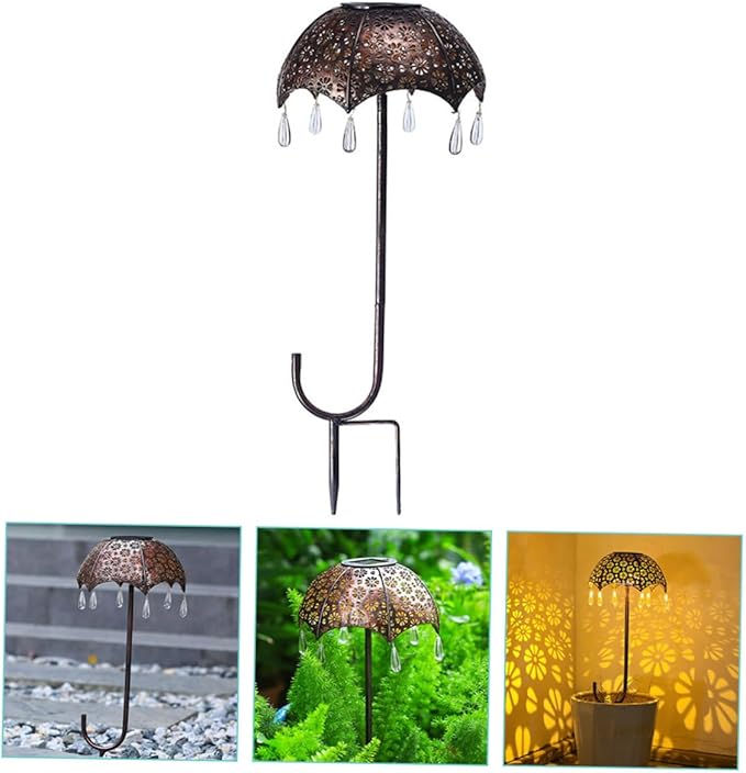 balacoo Solar Umbrella Projection Floor Lamp Led Garden Light Rainproof Landscape Decor Solar Light