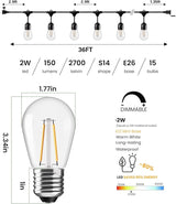 Svater Outdoor String Lights 200 FT + 36FT 2W Patio Light for Outside | Lumora