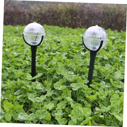 Homoyoyo 2pcs Solar Lawn Lights Outdoor Garden Path Lights with Color-Changing LED Lamps Solar Powered Decorative Landscape Lighting for Patio Yard