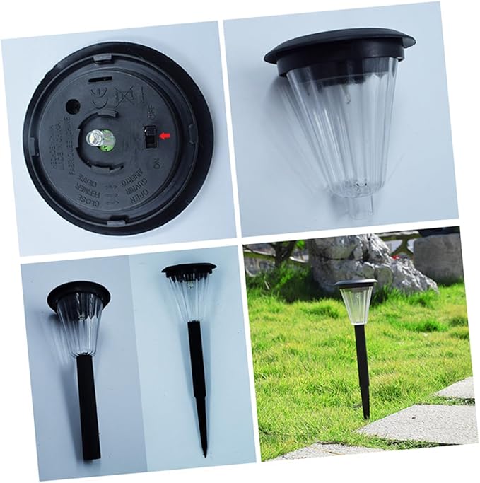 Angoily 6pcs Solar Walkway Lights Outdoor Led Landscape Garden Lights for Pathway Garden Patio Fence Pool Event Corrosion-Resistant