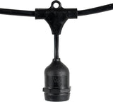 100-ft 50 Suspended Sockets E26 Commercial Patio Light Stringer, Heavy Duty - Outdoor Security Flood Light | Lumora