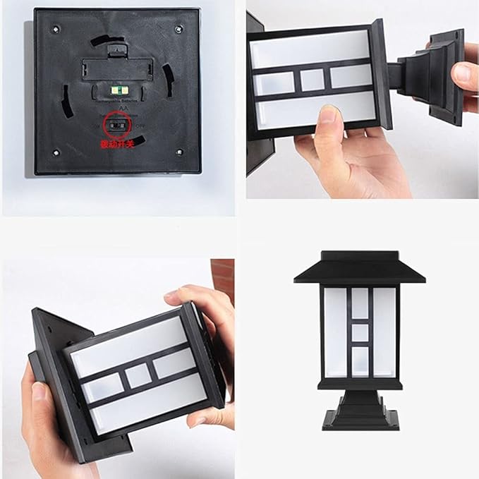 Solar Pathway Lights Outdoor, Creativity Lattice Powered Yard Lights IP65 Waterproof Auto On/Off LED Solar Landscape Lamps for Lawn, Garden, Path, Walkway Or Patio
