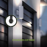 ASD 2 Light Outdoor Wall Light Fixture | 120W E26 Bulb Socket 120V ETL Cylinder Up Down Lights | | Lumora