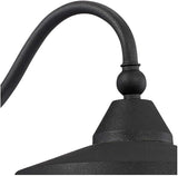 John Timberland Willard Rustic Industrial Farmhouse Outdoor Barn Light Fixture Textured Black LED Gooseneck 8 3/4" | Lumora