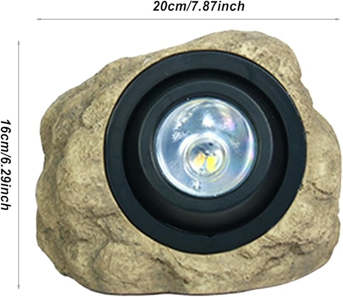 Solar Rock Spot Light – Outdoor Garden Landscape Spotlight | Waterproof Resin Simulated Stone Lamp | LED Lawn Tree | Lumora