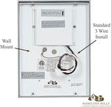 Hamilton Hills 8 Inch Silver Squared Flush Mount Outdoor Light Fixture | Modern Front Door Exterior Light 3000K | Lumora
