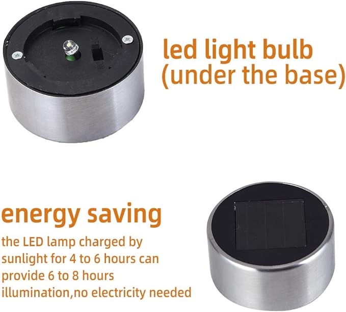 10PCS Solar Lights Outdoor, Stainless Steel Outdoor Waterproof, LED Lawn Lamps Lighting Solar Powered Outdoor | Lumora