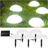 Zerodeko Solar Hemisphere Yard Light 5-Head Solar Lawn Lamp White Light Outdoor Garden Landscape Ground Inserted | Lumora