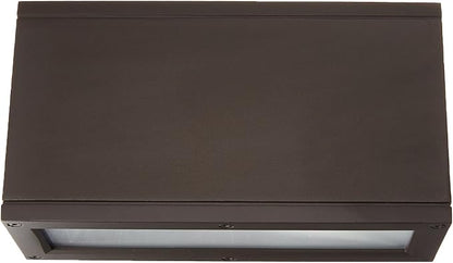 WAC Lighting WS-W2510-BZ Rubix LED Outdoor Rectangular Up and Down Wall Light Fixture, One Size, White/Bronze