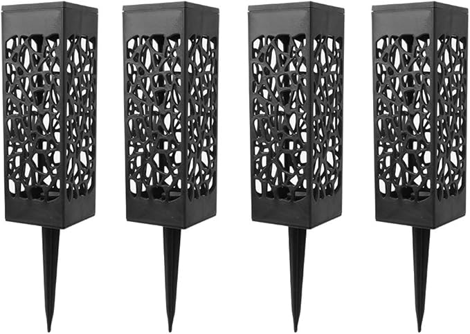 Zerodis Landscape Lamps Panel Spike Lamp ABS Rechargeable NiMH Battery Pathway Tool for Outside Patio Pathway Yard Decorations Solar Lawn Light