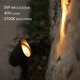 GOODSMANN Low Voltage Spotlights 8PK Landscape Lighting Kit 12V AC Replaceable LED Bulb Brown Outdoor Lighting 5W | Lumora