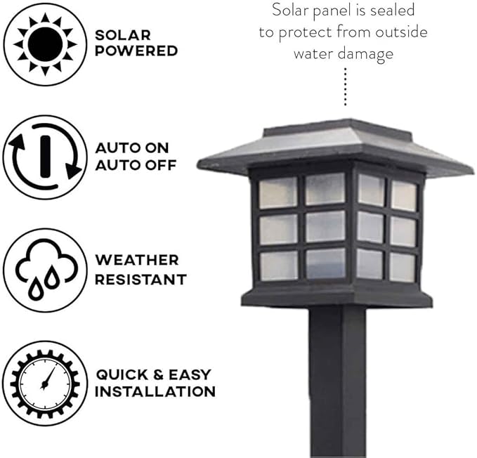 Waterproof Led Solar Lawn Lights Outdoor- Solar Garden Lights - Solar Pathway Lights- Landscape Lights Path Lights for Patio/Lawn/Yard/Landscape Gift Multicolor-2 Pack