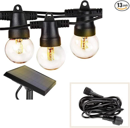 Bundle with The 6Ft Extension Cord, Commercial Grace Fitted for The Commercial Grade 27 Ft Waterproof Patio Lights with 12 Edison Globe Bulbs