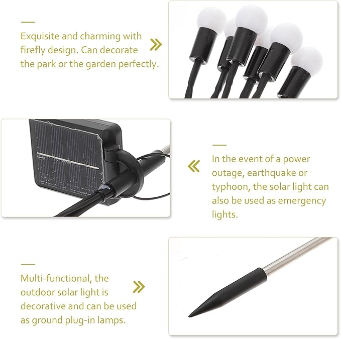 2pcs Solar Lights with 8 Flashing Modes, Warm White LED Solar Outdoor Path Lights for Garden Decor and Landscape | Lumora
