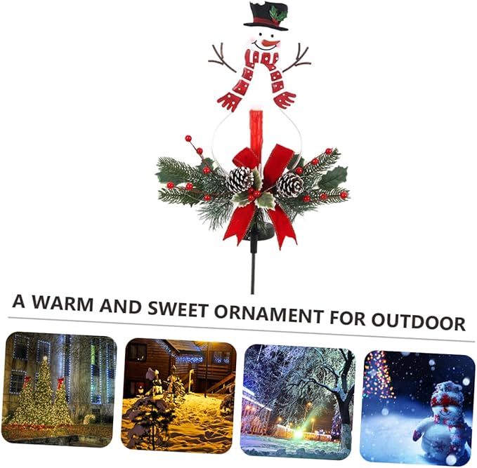Christmas Snowman Solar Garden Path Light Led Outdoor Decoration for Lawn and Landscape Charming Holiday Solar Lamp for Christmas Decor