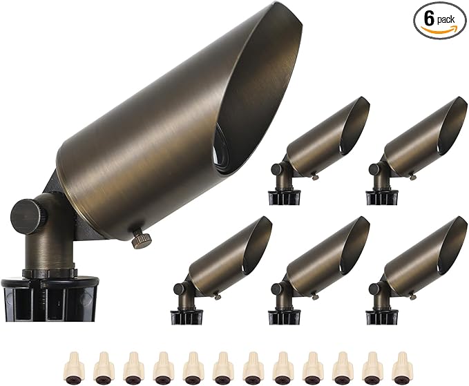 DOSHINE® Solid Brass Landscape LED Spotlights Outdoor Low Voltage Landscape Lighting AC/DC 12V Uplight Accent Light | Lumora