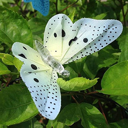 Butterfly Solar String Lights Outdoor, Waterproof 12 LED Solar Fairy Lights for Garden Patio Christmas Yard Party Camping Decor