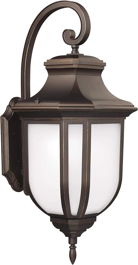 Sea Gull 8636301EN3-71 Transitional One Light Outdoor Wall Lantern from Childress Collection in Bronze/Dark Finish,