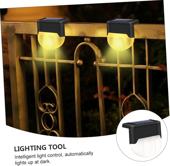 4pcs Led Solar Stair Lights Outdoor Solar Pathway Lamps Garden Landscape Lamps Motion Sensor