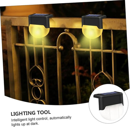 4pcs Led Solar Stair Lights Outdoor Solar Pathway Lamps Garden Landscape Lamps Motion Sensor