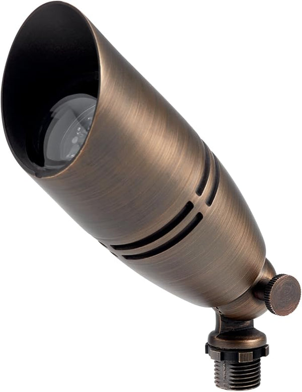 Kichler 12V MR-16 Fixed Socket Brass Accent Light Centennial Brass, 3.00x10.25x2.50 - Outdoor Security Flood Light | Lumora