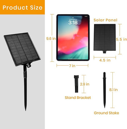 Ambience Pro Replacement Solar Panel – Compatible only with FESTIA Outdoor String Rope Lights Dimmable Remote LED Edison Vintage Bulbs Waterproof for Backyard and Patio Lights Commercial Grade