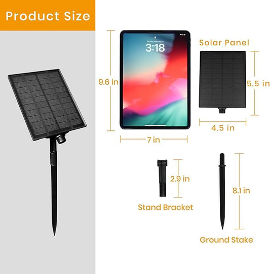 Ambience Pro Replacement Solar Panel – Compatible only with FESTIA Outdoor String Rope Lights Dimmable Remote LED Edison Vintage Bulbs Waterproof for Backyard and Patio Lights Commercial Grade
