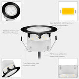 1 Pack Led Deck Lights Outdoor Waterproof Low Voltage Stainless Steel 1W Outdoor Yard Garden Decoration Lamps | Lumora
