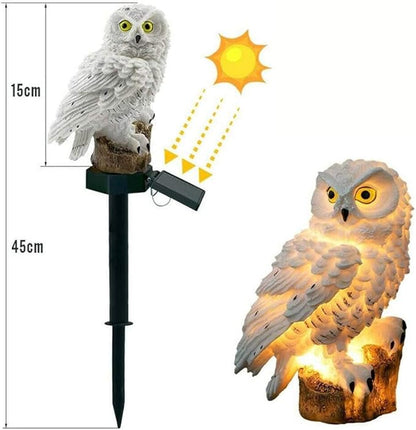 Ulalaza Outdoor Solar Lights Owl Shape Solar Powered LED Lamp Waterproof Garden Lights Stake Lights for Walkway