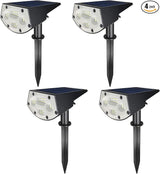 WBM Smart 20 LEDs Solar Landscape Spotlights, IP67 Waterproof, 2-in-1 Wireless Outdoor Security Lights for Yard | Lumora