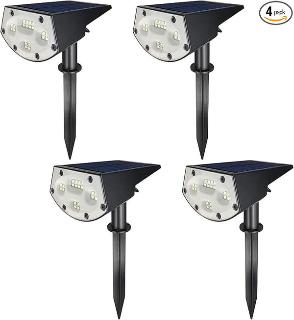 WBM Smart 20 LEDs Solar Landscape Spotlights, IP67 Waterproof, 2-in-1 Wireless Outdoor Security Lights for Yard | Lumora