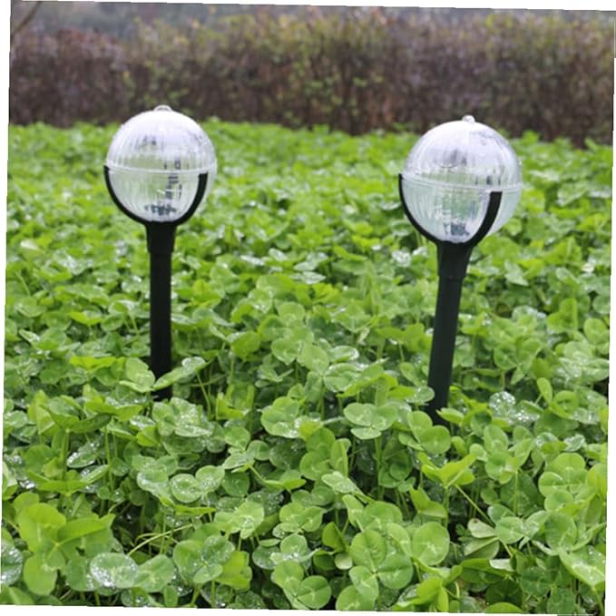 Solar Lawn Lights 2pcs with Color-Changing Led, Plastic Solar Pathway Lights for Outdoor Garden and Courtyard Decor, Solar-Powered Landscape Lighting for Patio and Yard