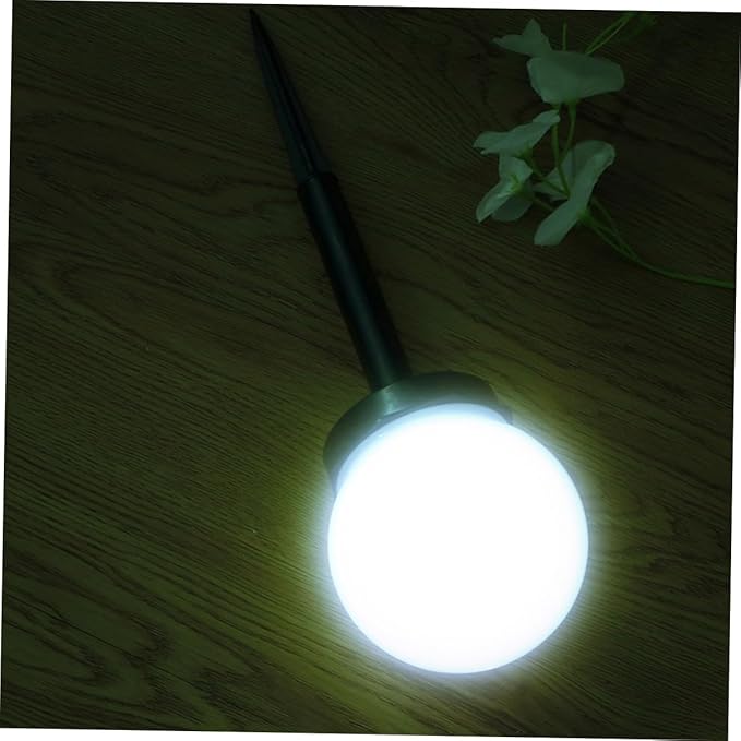 Gadpiparty 4pcs Solar Lawn Light Ground Plug Waterproof Garden Path Lights Warm White Outdoor Landscape Lighting for Yard and Courtyard