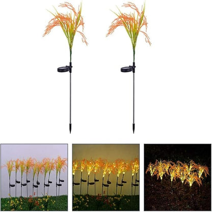Solar Garden Lights 2pcs Solar Stake Lights Outdoor Decorative Solar Pathway Lights Waterproof Solar Path Lights LED Landscape Lights for Garden Yard Patio Path Walkway