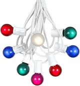 100 Foot G30 Outdoor Patio String Lights with 125 Multi Globe Bulbs – Indoor Outdoor String Lights – Market Bistro | Lumora