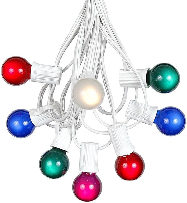 100 Foot G30 Outdoor Patio String Lights with 125 Multi Globe Bulbs – Indoor Outdoor String Lights – Market Bistro | Lumora