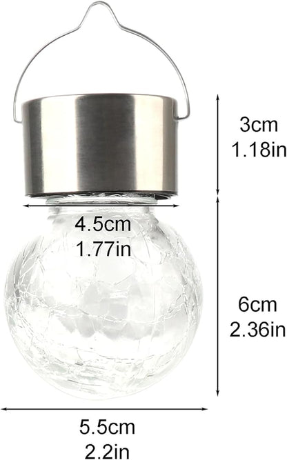 Outdoor Solar Lanterns of 6 Lamp with Handle Hanging Solar Pathway Light for Garden Yard Patio Lawn