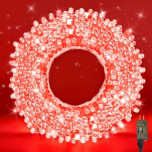 Outside LEDs Warm White LED String Lights – 70FT Transparent Wire, Waterproof & Connectable Christmas Tree Lights for Indoor Outdoor Holiday Décor