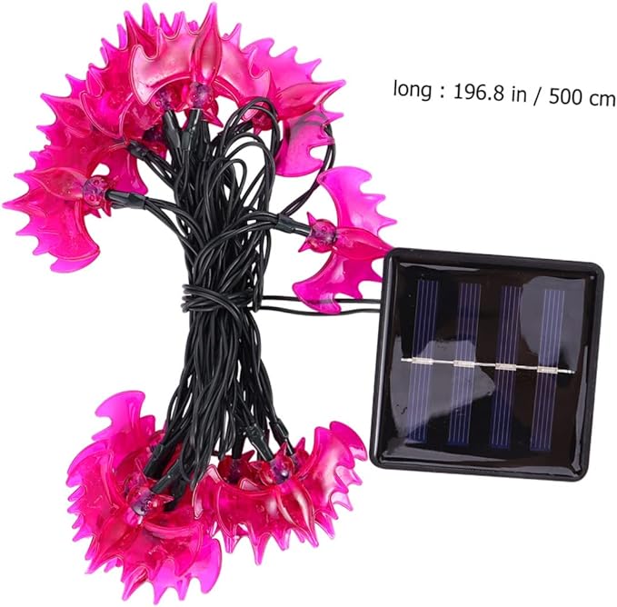 Amosfun 5m Solar String Lights for Halloween Decorative Lamps Warm Glow for Indoor and Outdoor Party Decorations